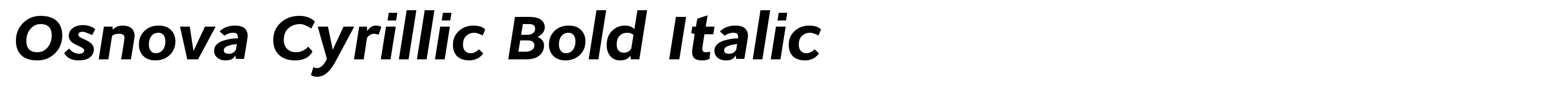 Osnova Cyrillic Bold Italic